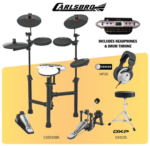 Carlsbro CSD130 5 Piece Electronic Drum Kit Package