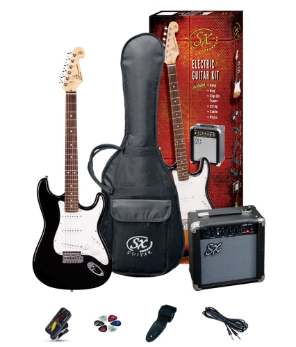 SX SE1SKB Electric Guitar Pack Black