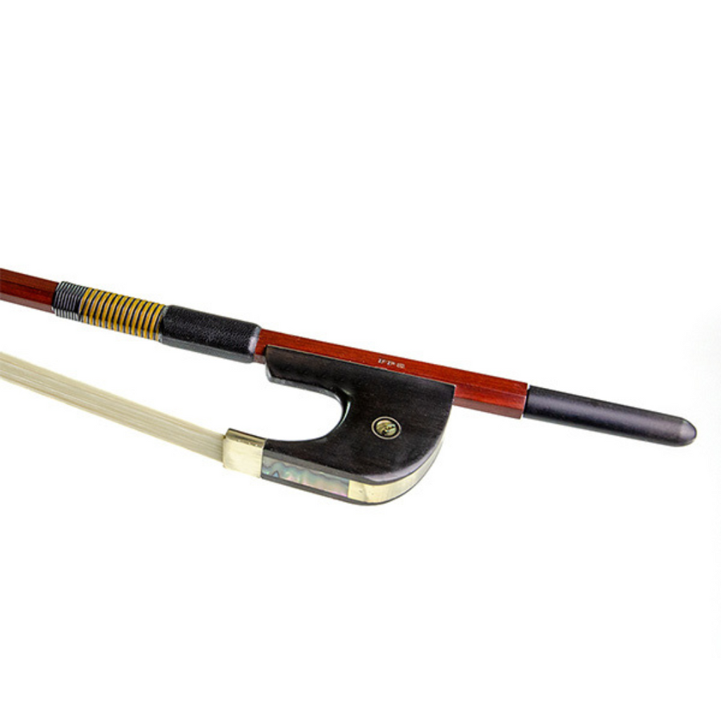 Double Bass Bow-FPS Brazilwood-W/Bone-German-style 1/8