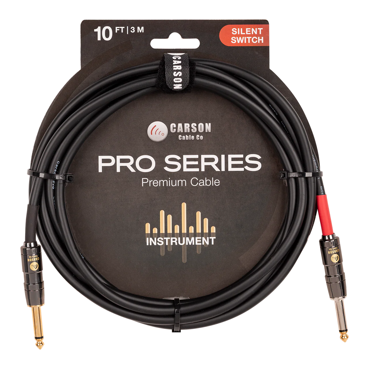 Parcarson Instrument Carson Pro Series Silent Switch Instrument Cable, Black | Caringbah Music