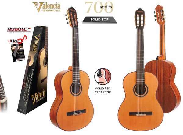 Valencia VC714 4/4 size Classical Guitar with Solid Red Cedar Top