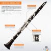Jupiter JCL1100DS Clarinet Grenadilla Wood 1100 Series w/ 2 Barrels