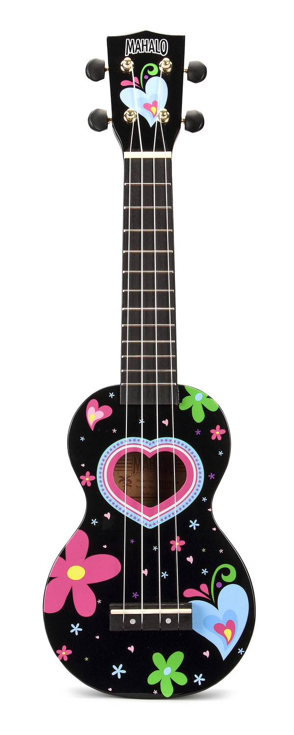Mahalo Soprano Ukulele - Black Heart