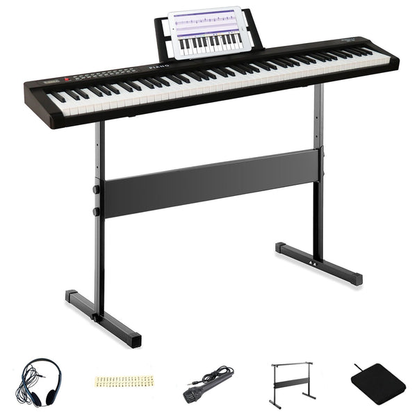 Maestro MK-88 Beginner 88-Key Digital Piano - Touch Sensitive Full-Sized Keyboard w/ Bluetooth, USB &amp; Mp3 Player