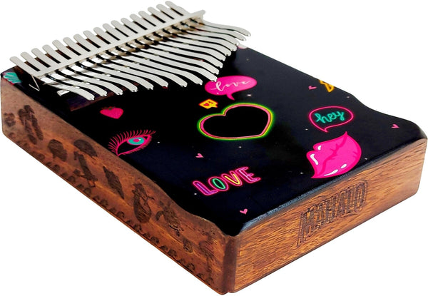 Mahalo Kalimba in Heart Design [MKA17HE]