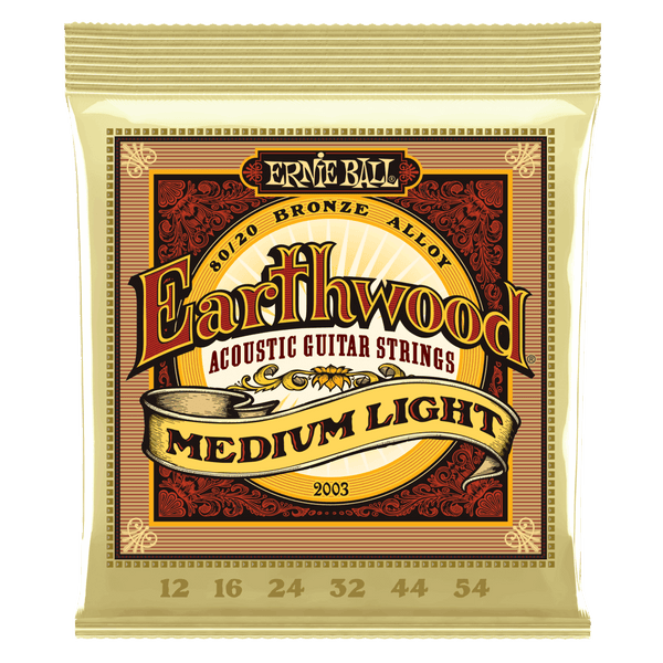 Ernie Ball Medium Light Earthwood 80/20 Bronze Acoustic Guitar Strings 12-54 Inc FREE SHIPPING