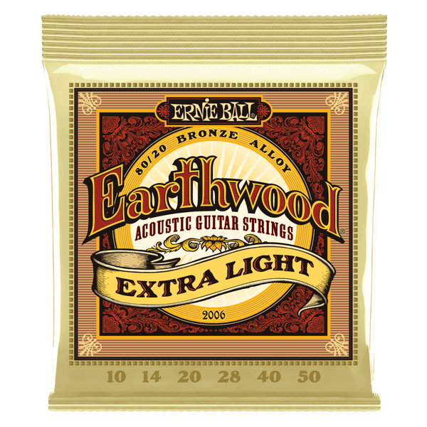 Ernie Ball Extra Light Earthwood 80/20 Bronze Acoustic Guitar Strings 10-50 Inc FREE SHIPPING