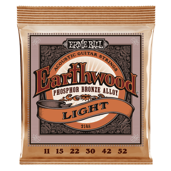 Ernie Ball Light Earthwood Phosphor Bronze Acoustic Guitar Strings 11-52 Inc FREE SHIPPING