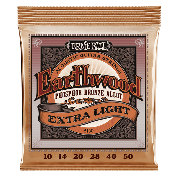 Ernie Ball Extra Light Earthwood Phosphor Bronze Acoustic Guitar Strings 10-50 Inc FREE SHIPPING