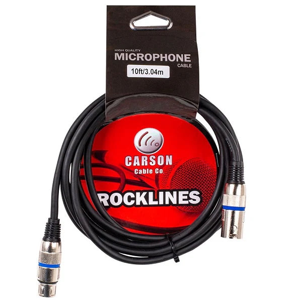 Carson Rockline 10ft Microphone Cable [ROM10L]