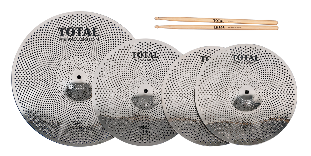 Total Percussion 14 16 20 Practice Quiet Cymbals Pack Box Set
