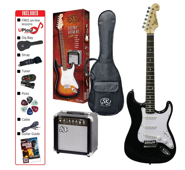 SX 3/4 Electric Guitar Pack in Black