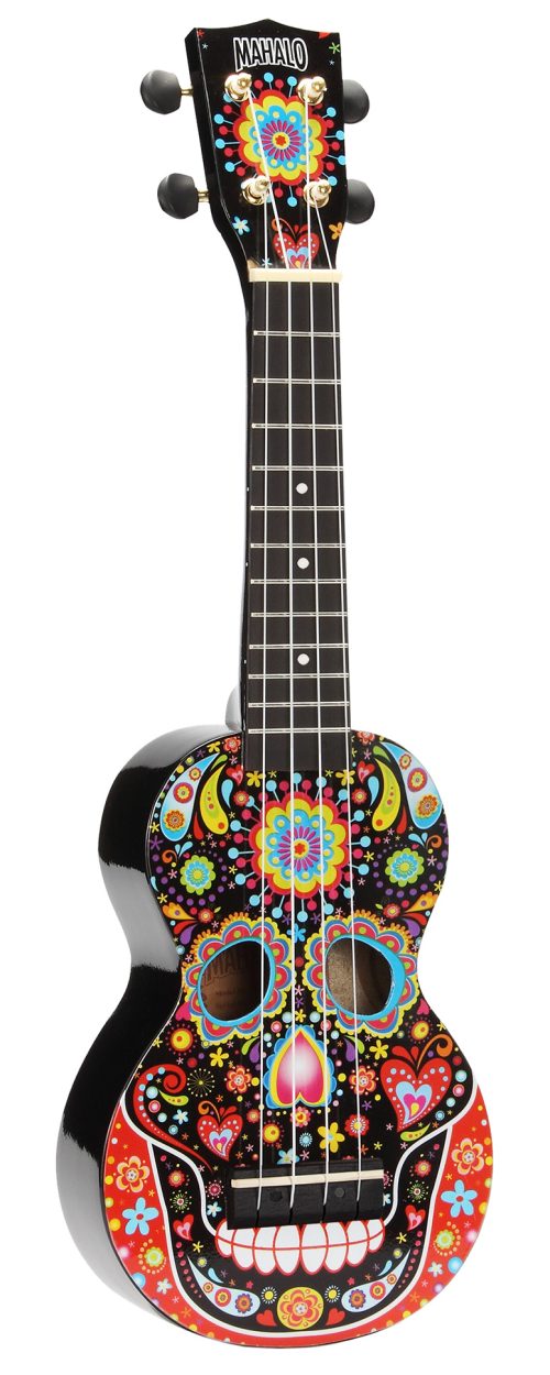 Mahalo Soprano Ukulele - Black Skull