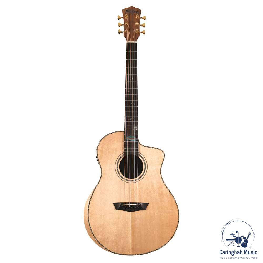 Washburn BTSC56SCE-D-U Bella Tono 'Allure' Acoustic Electric Guitar Studio, Natural w/ Cutaway & EQ