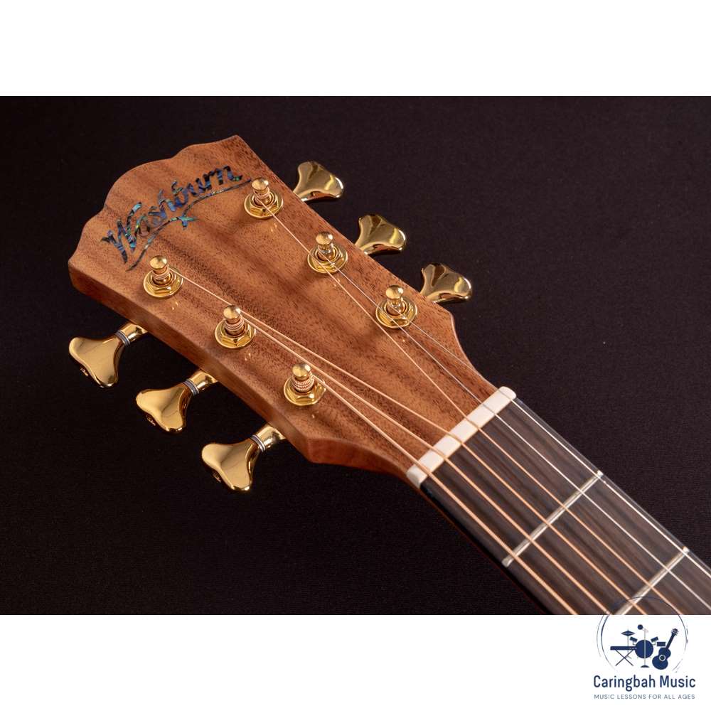 Washburn BTSC56SCE-D-U Bella Tono 'Allure' Acoustic Electric Guitar Studio, Natural w/ Cutaway & EQ