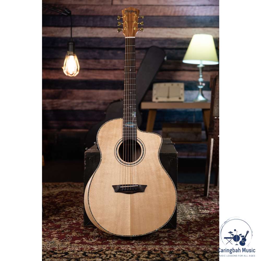 Washburn BTSC56SCE-D-U Bella Tono 'Allure' Acoustic Electric Guitar Studio, Natural w/ Cutaway & EQ