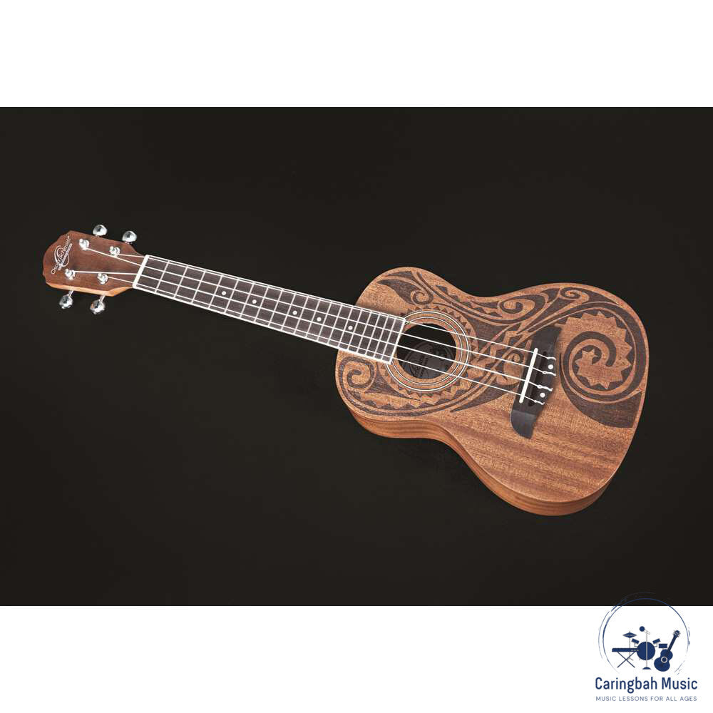 Oscar Schmidt OU2TAT-A-U Concert Ukulele Hawaiian Tattoo