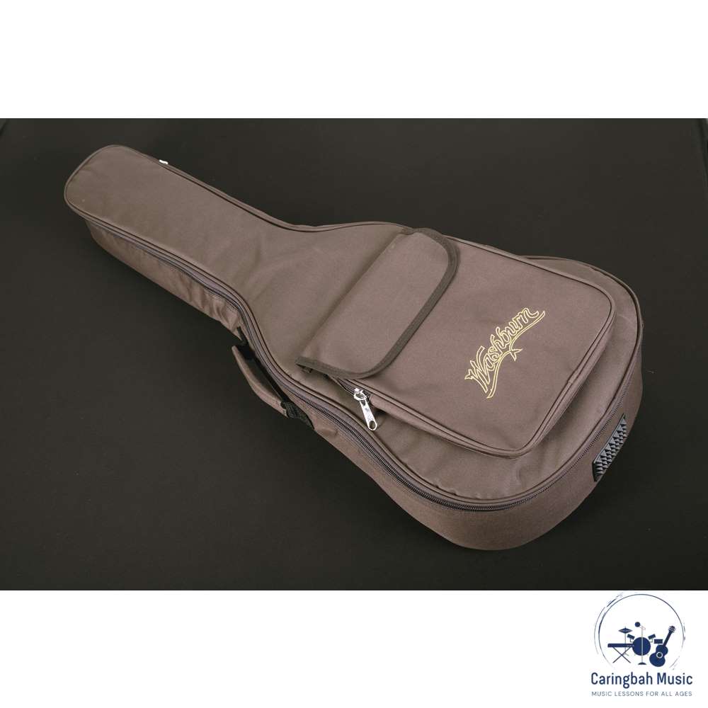 Washburn CGM55K-D-U Comfort G-Mini Traveller 7/8 Size Acoustic Guitar, Koa