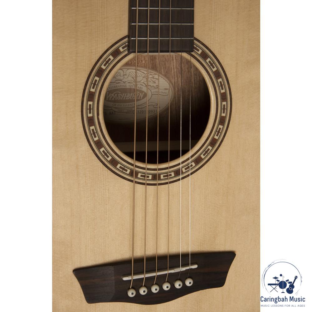 Washburn WD7S-A-U Harvest Dreadnought Acoustic Guitar. Natural Gloss