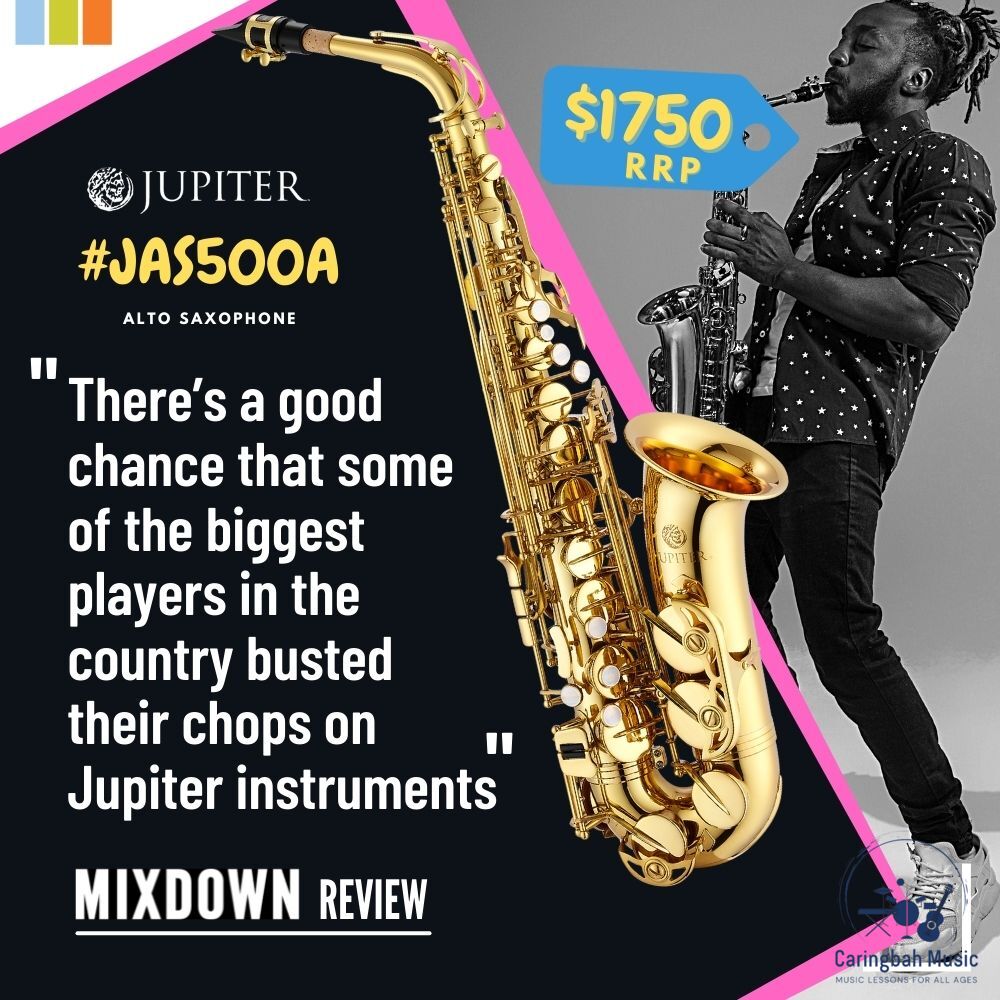 Jupiter JAS500A Alto Saxophone 500 Series, Stackable Case (New 567GL)