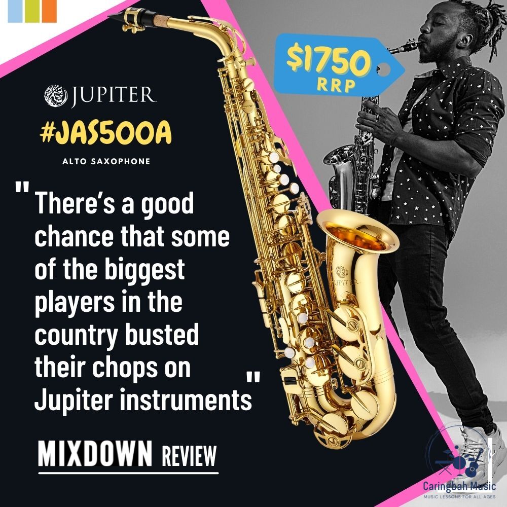 Jupiter JAS500A Alto Saxophone 500 Series, Stackable Case (New 567GL)